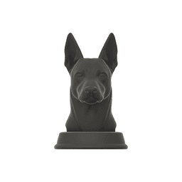 Belgian Malinois Dog Bust - Dog Statue - 3D Printable STL 3MF - Pet Memorial 3d model