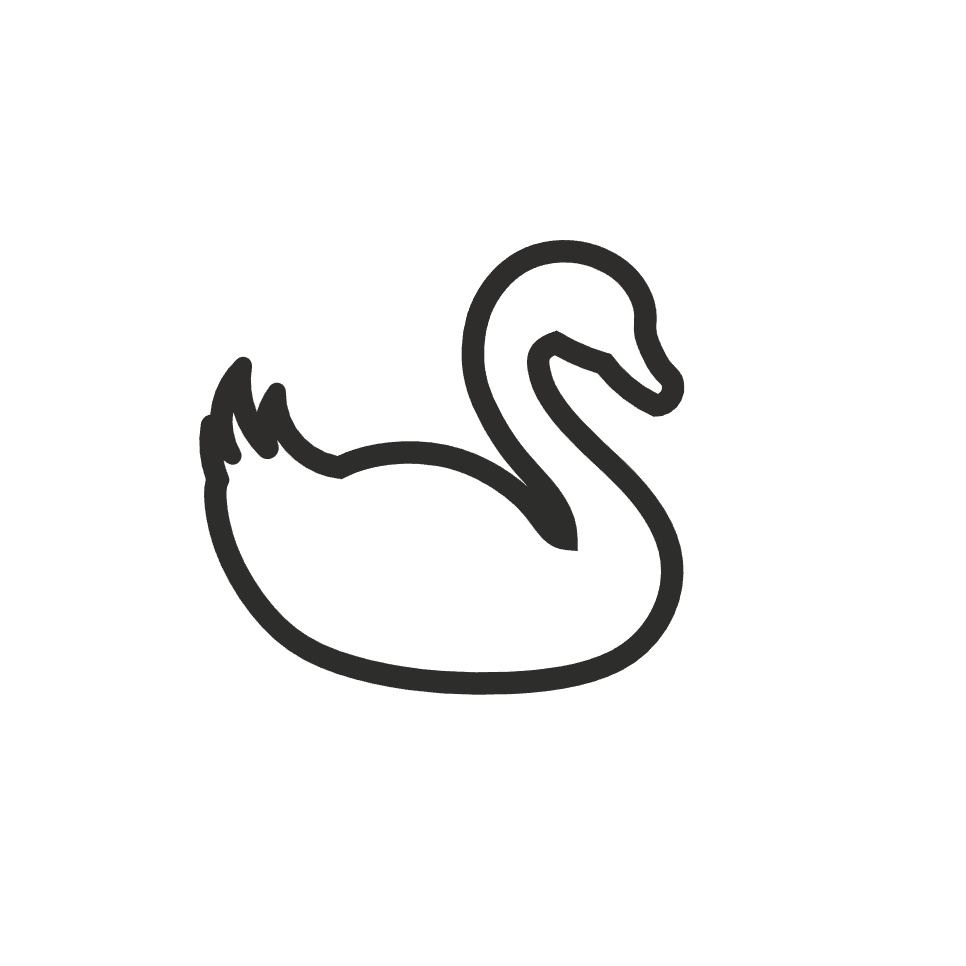 Swan Cookie Cutter STL File - 4 inches 3d model