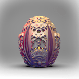 Flower Bow -Tealight Cover 3d model