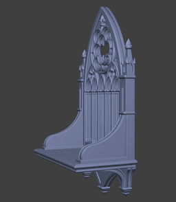 Gothic Arch Display Altair Shelf 3d model