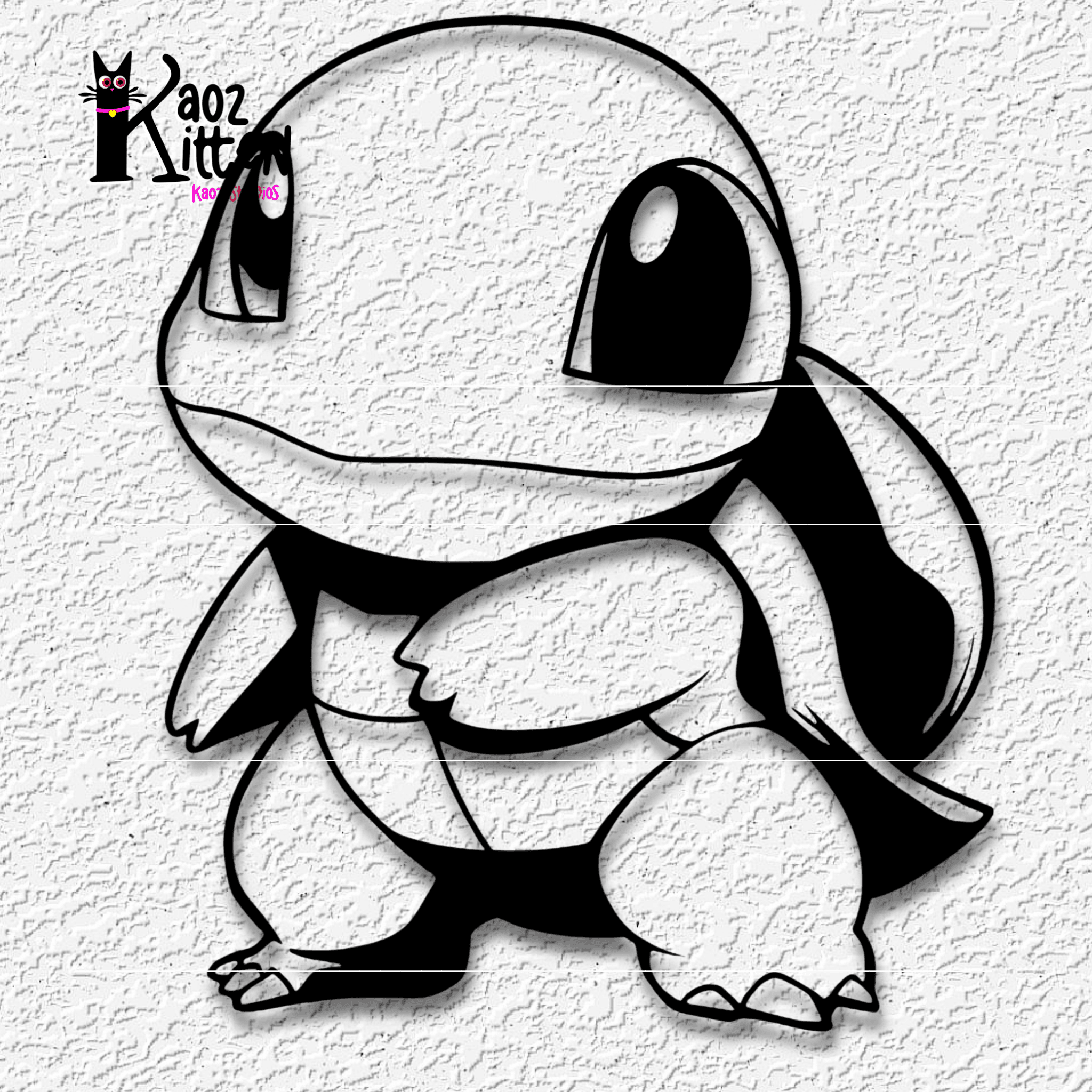 baby squirtle wall art pokemon character decor 3d model
