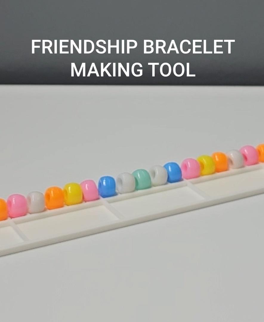 Friendship Bracelet Making Tool #1 | Basic bead pattern design planner & organizer for 25 beads 3d model