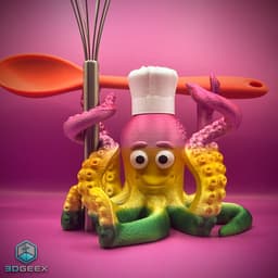 Octopus Helper: Octopu-Su-Chef, OctoPirate & Octopu-Student 3d model