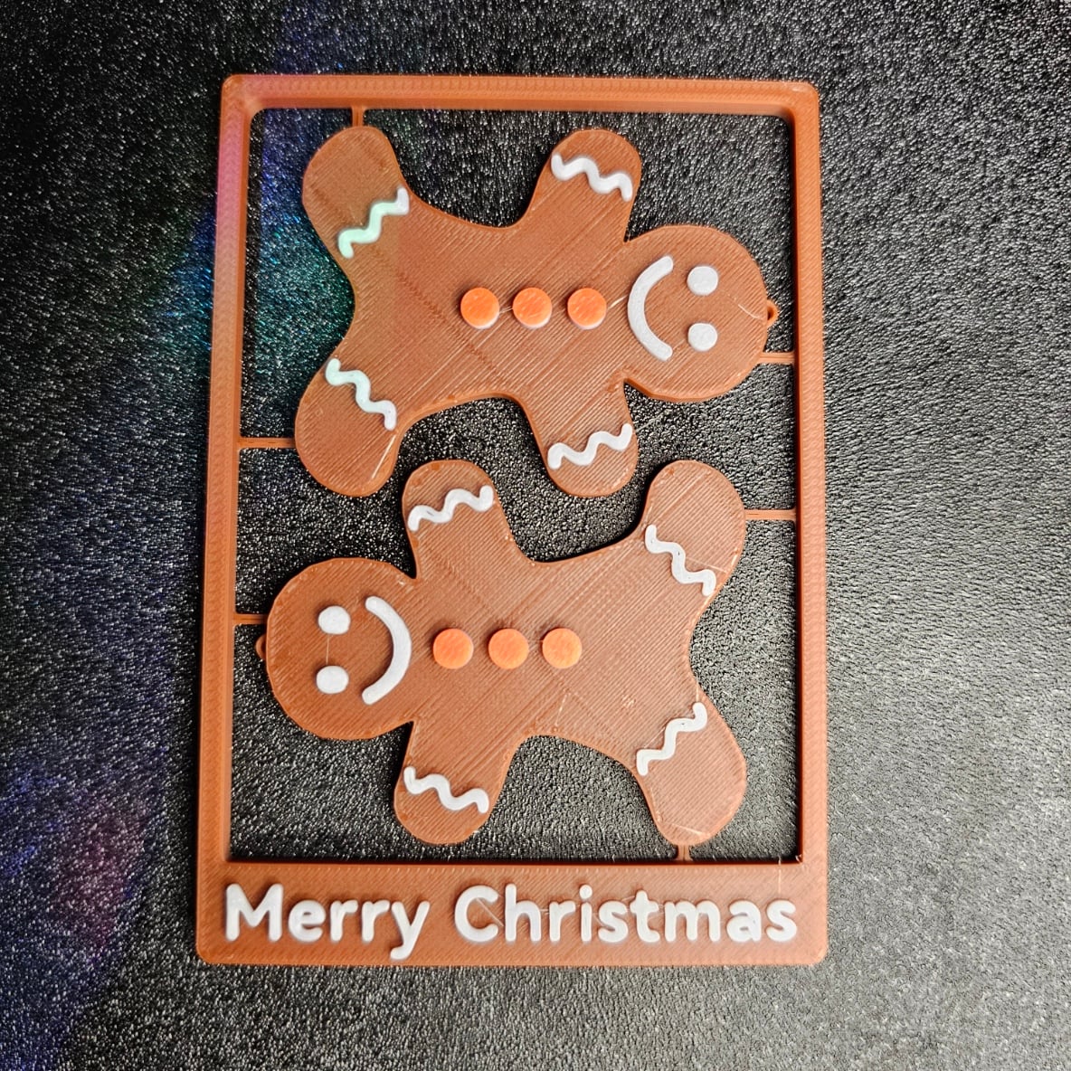 Ginger Bread Man Ornament Card .3mf 3d model