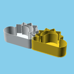 Sunny With Cloud, nestable box (v1) 3d model