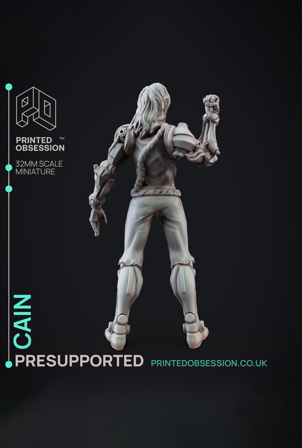 Cain - SCP - PRESUPPORTED - Illustrated and Stats - 32mm scale			 3d model