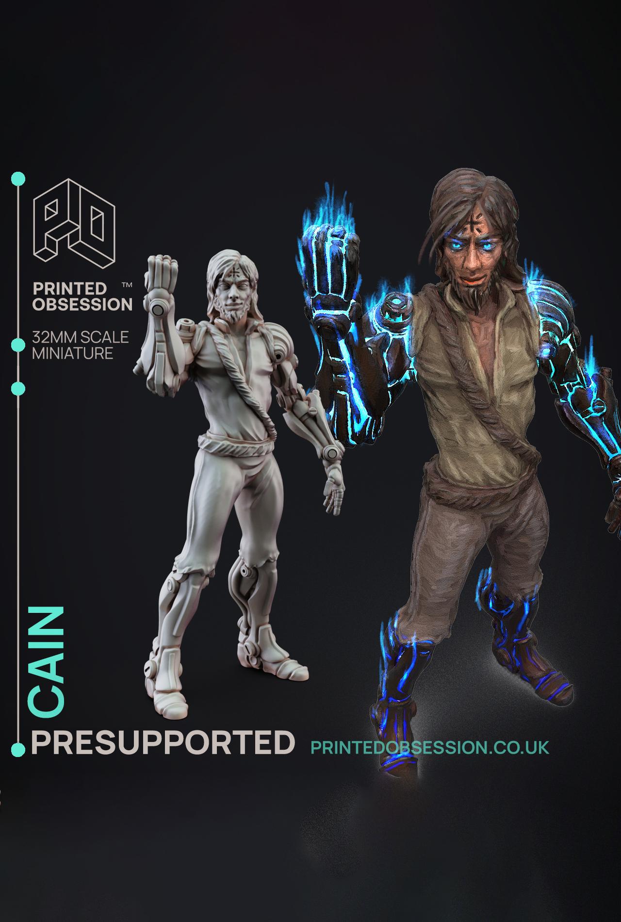 Cain - SCP - PRESUPPORTED - Illustrated and Stats - 32mm scale			 3d model
