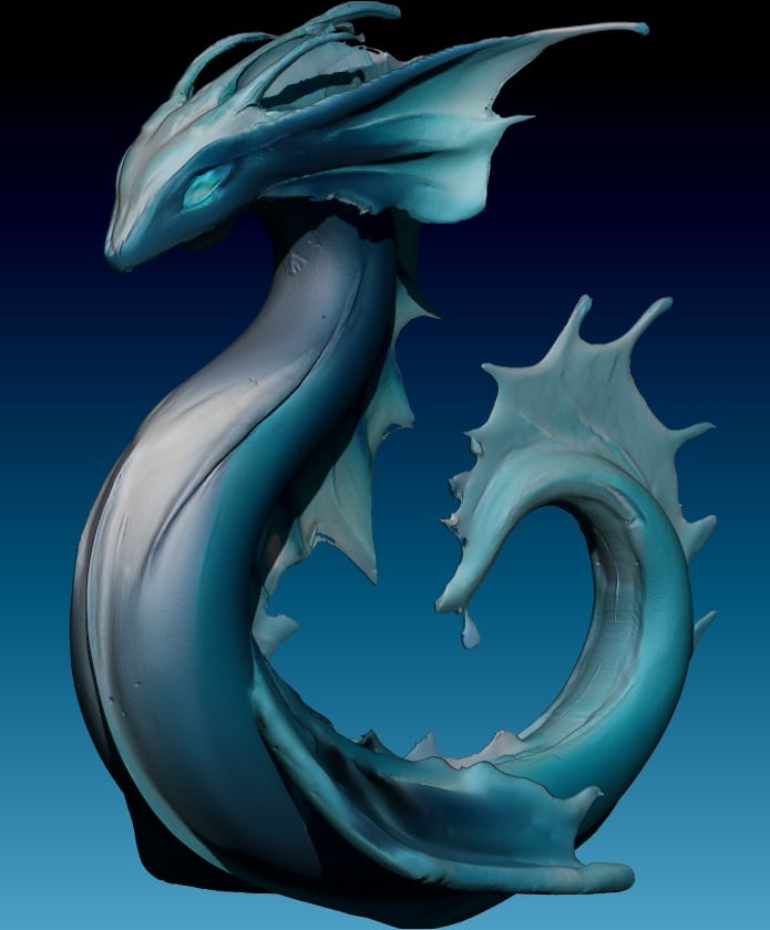 Hydrolon - The Aqua Serpent - FREE For Personal Use 3d model