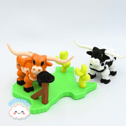 Texas Longhorn + Lonestar State 3d model