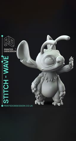 Stitch - Waving - Lilo & Stitch - Fan Art 3d model
