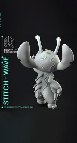 Stitch - Waving - Lilo & Stitch - Fan Art 3d model