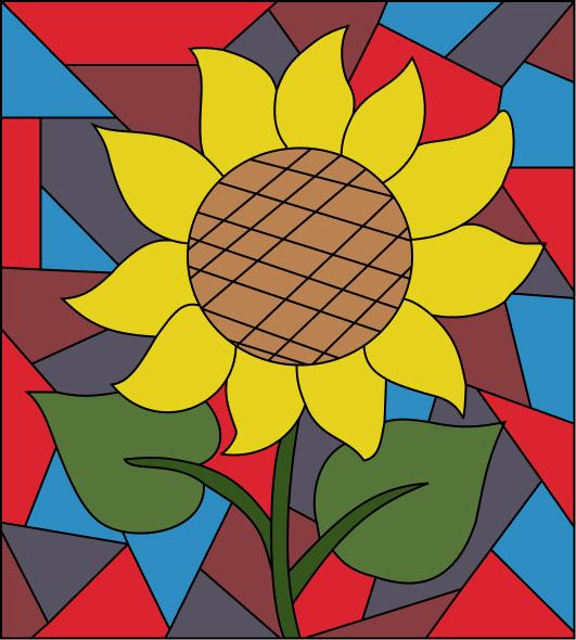 Print-By-Color Sunflower 3d model