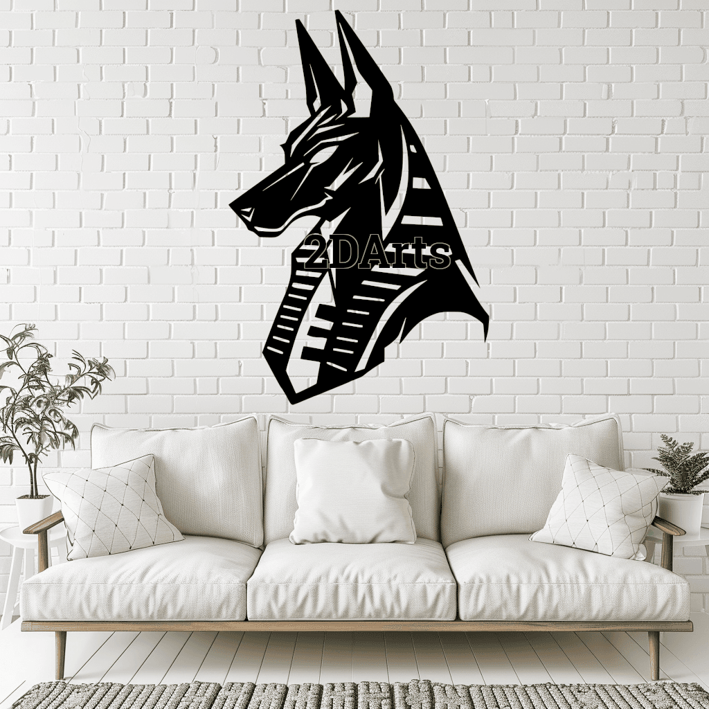 Anubis Head 2D Wall Art/Window Art - Digital STL & SVG File for 3D Printing or Laser Cutting 3d model