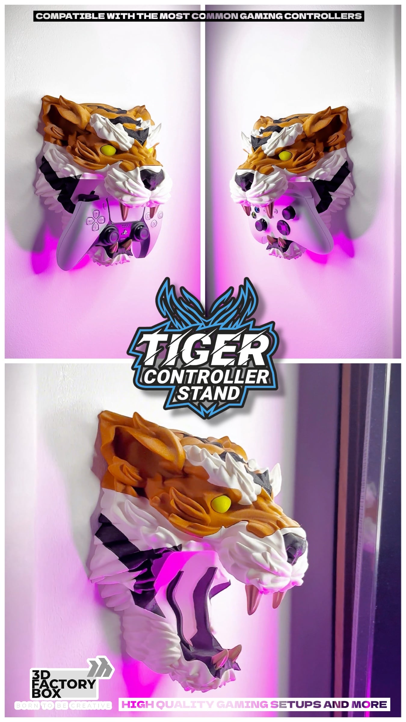 Tiger Warrior Controller Stands 3d model
