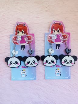 Panda Earrings 3d model