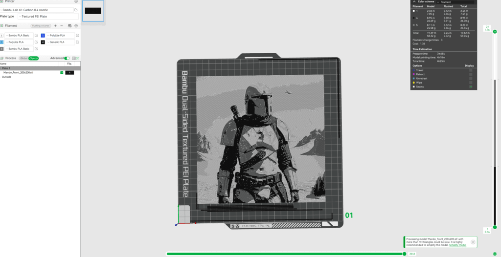 HueForge Mandalorian 3d model