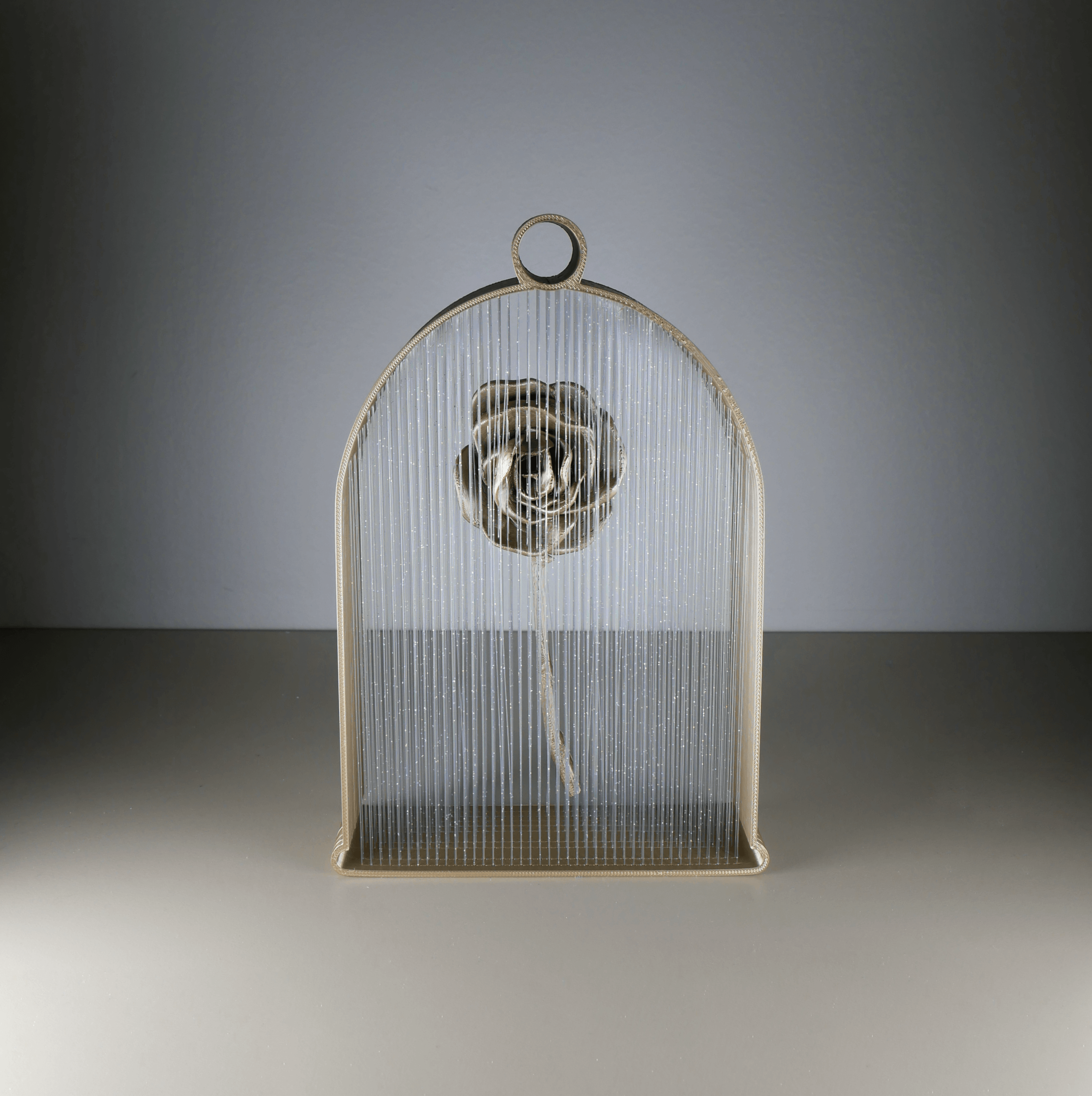 Suspended Rose String Art 3d model