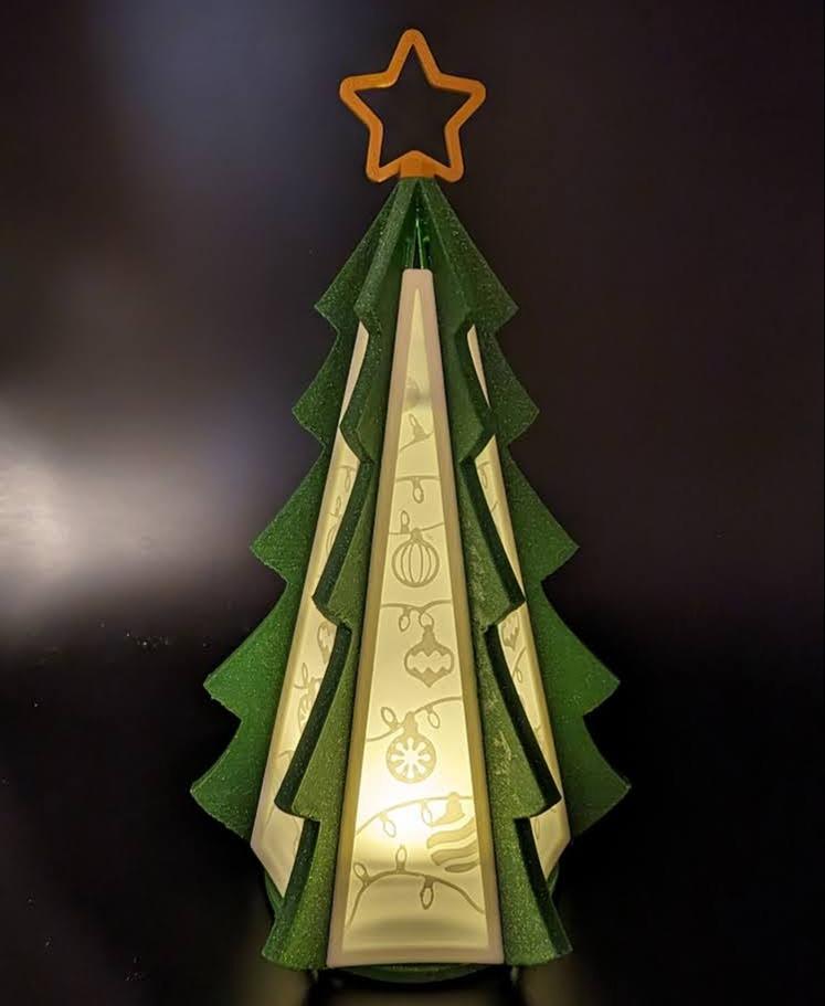 Christmas Tree Tealight Lamp 3d model