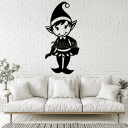 Christmas Elf 2D Wall Art/Window Art - Digital STL & SVG Files for 3D Printing and Laser Cutting 3d model