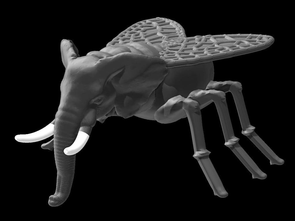 fly to elephant - aus einer Fliege, einen  Elephant gemacht... 3d model
