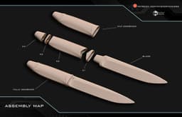 Strider’s sword with knife and sheath 3d model