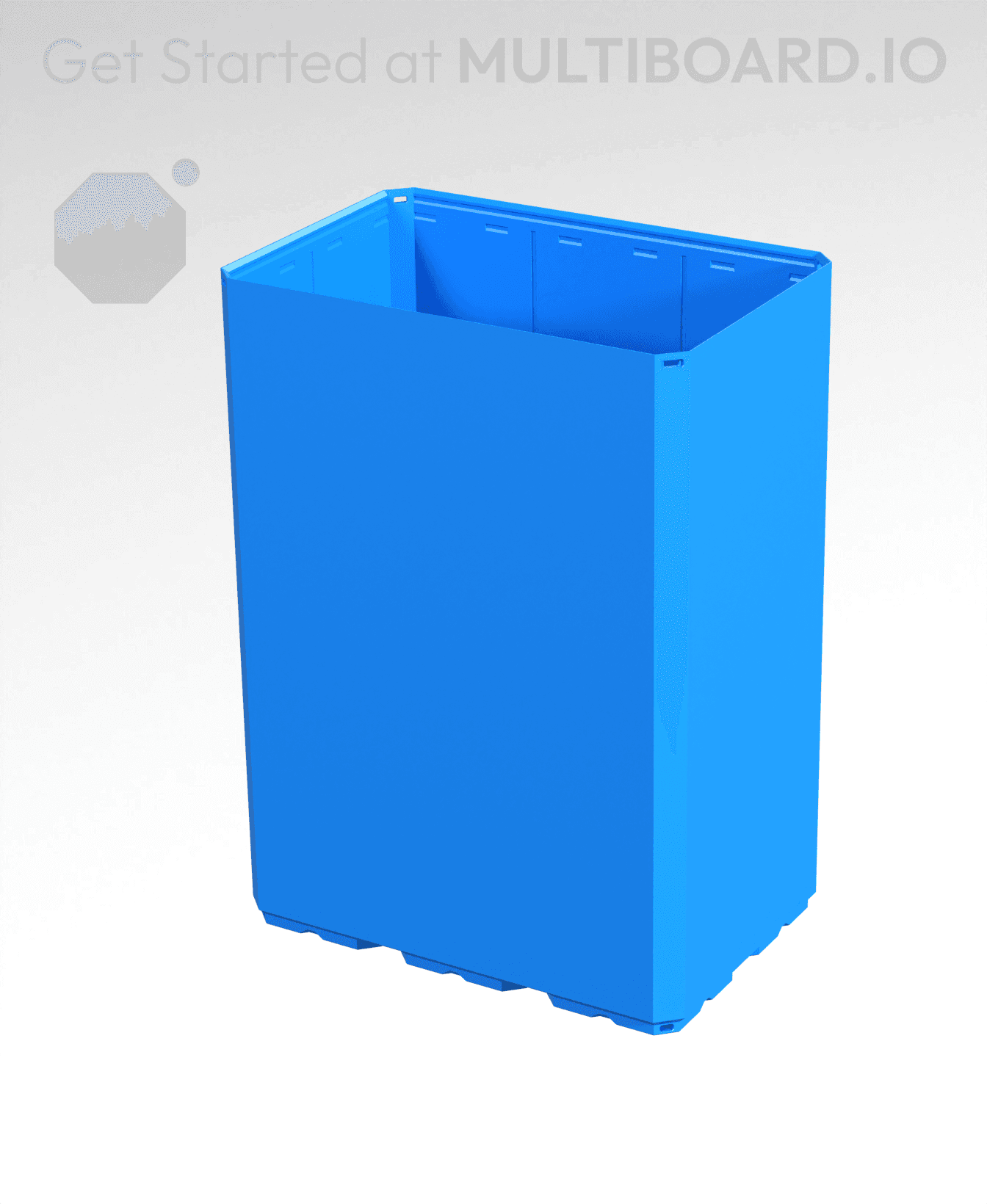 3x2x4 CU - Simple Walls - Multibin Shell 3d model