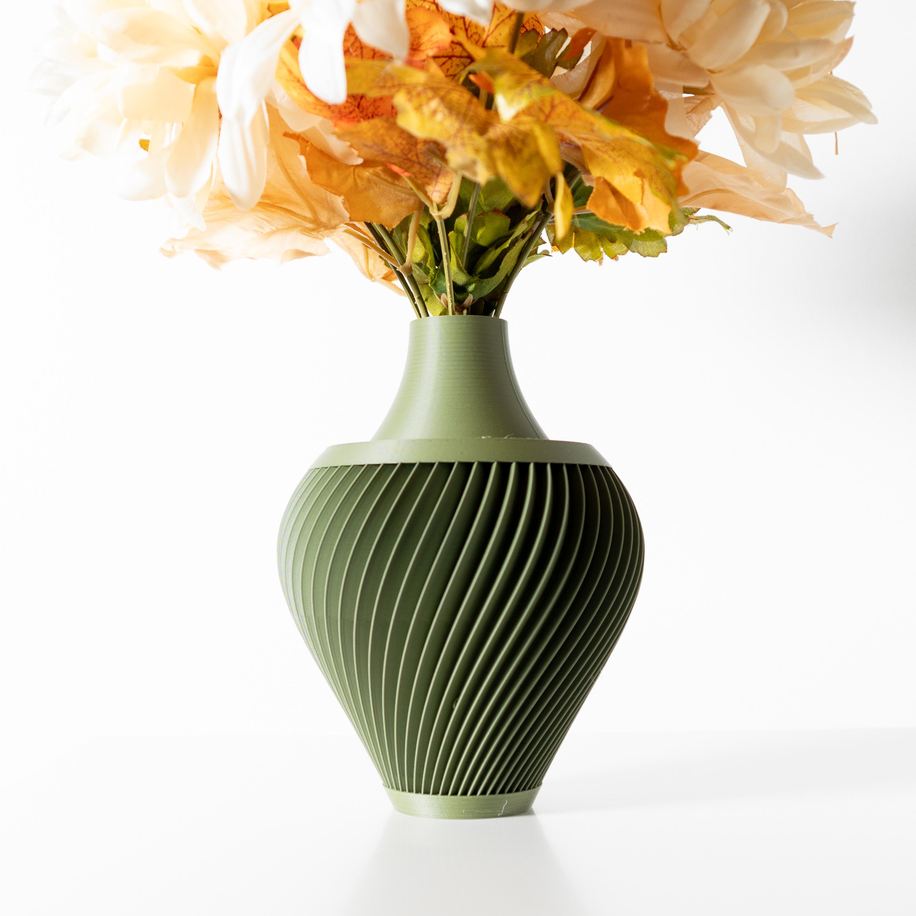 The Kumo Vase, Modern and Unique Home Decor for Dried and Preserved Flower Arrangement  | STL File 3d model