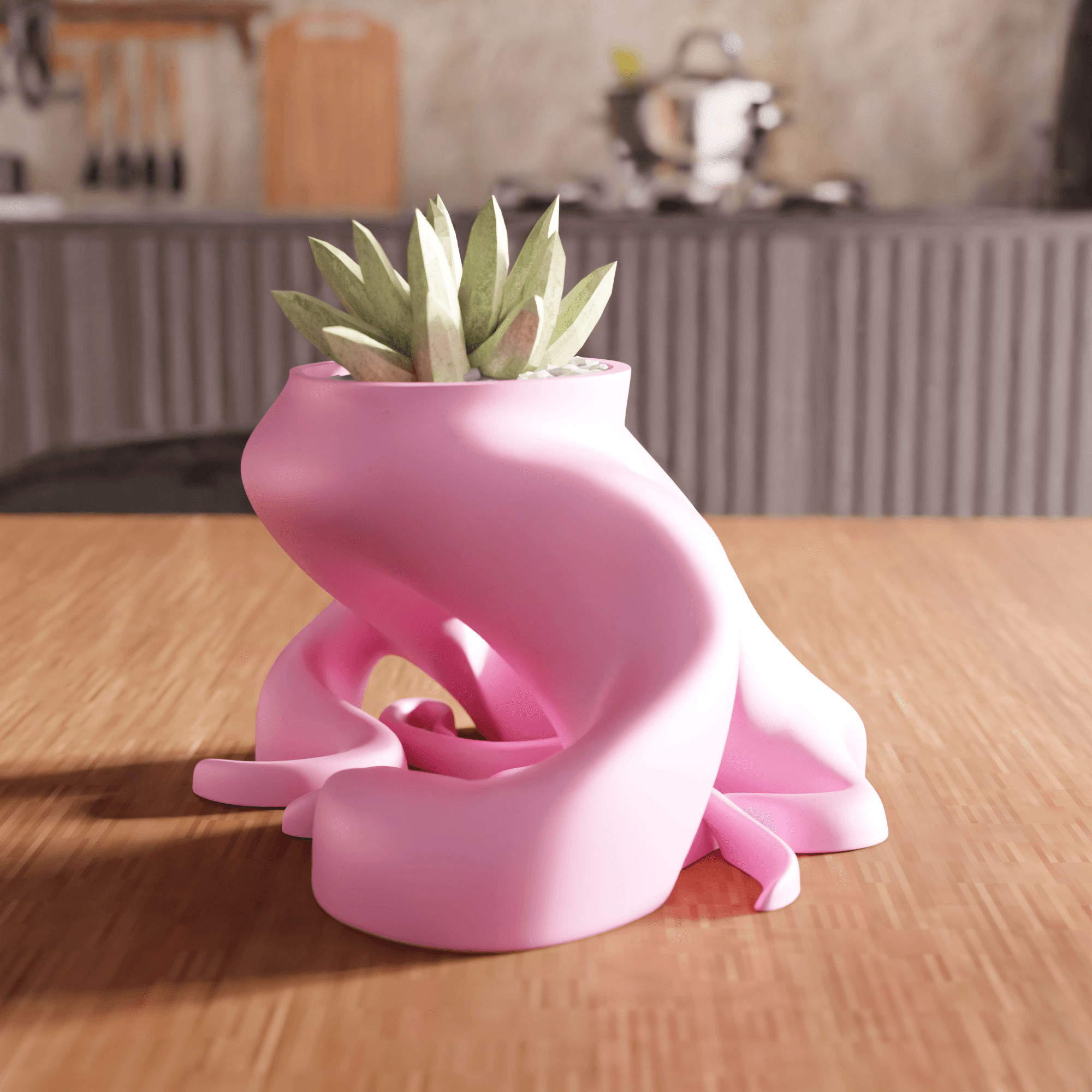 Biomorphic Organic Tree Root Planter 3d model