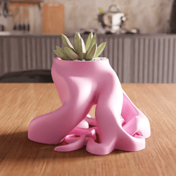 Biomorphic Organic Tree Root Planter 3d model