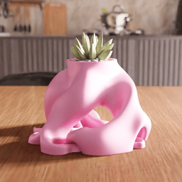 Biomorphic Organic Tree Root Planter 3d model