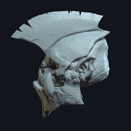Krogar Ironfang v2 Action Figure Head 3d model