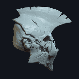 Krogar Ironfang v2 Action Figure Head 3d model