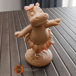 Stylized Hawaiian Hippo 3d model