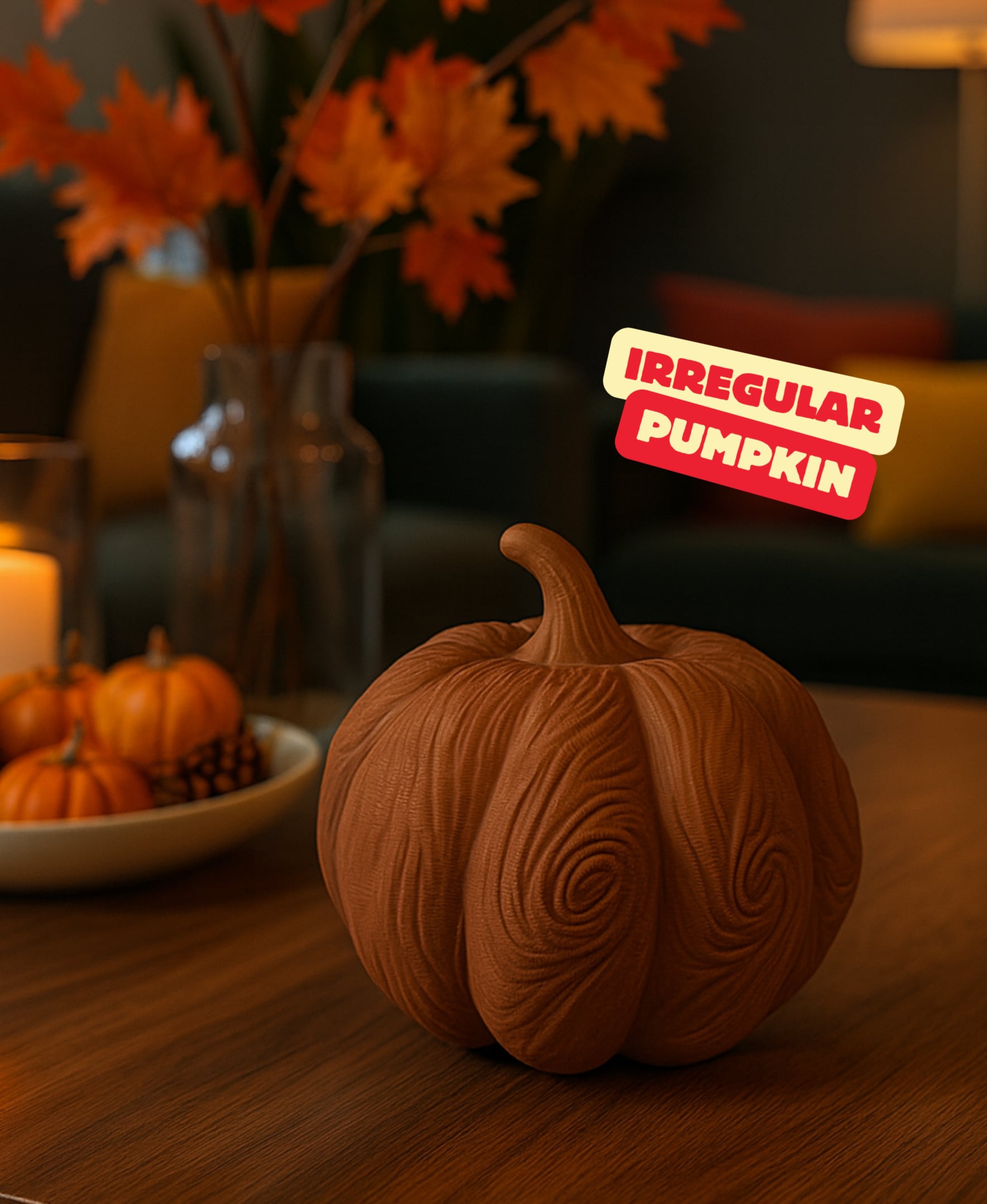 IRREGULAR PUMPKIN / AUTUMN DECOR / HOME DECOR / ABSTRACT DESIGN 3d model