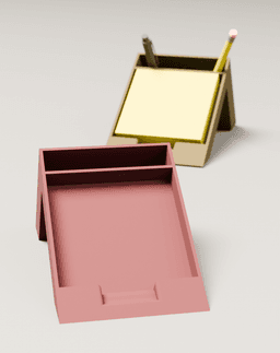 Sticky Note + Pen Holder Version 4 3d model