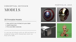 AVENGERS 3D PRINTABLE KEYCHAIN PORTFOLIO 3d model