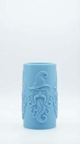 Sculptural Wizard Pen Holder - Fantasy Desk Organizer & Stationery Cup 3d model