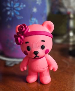 Articulated cute Bear - Valentines Flexi Bear 3d model