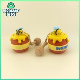 Bee Fidget Clicker Keychain Bundle 3d model