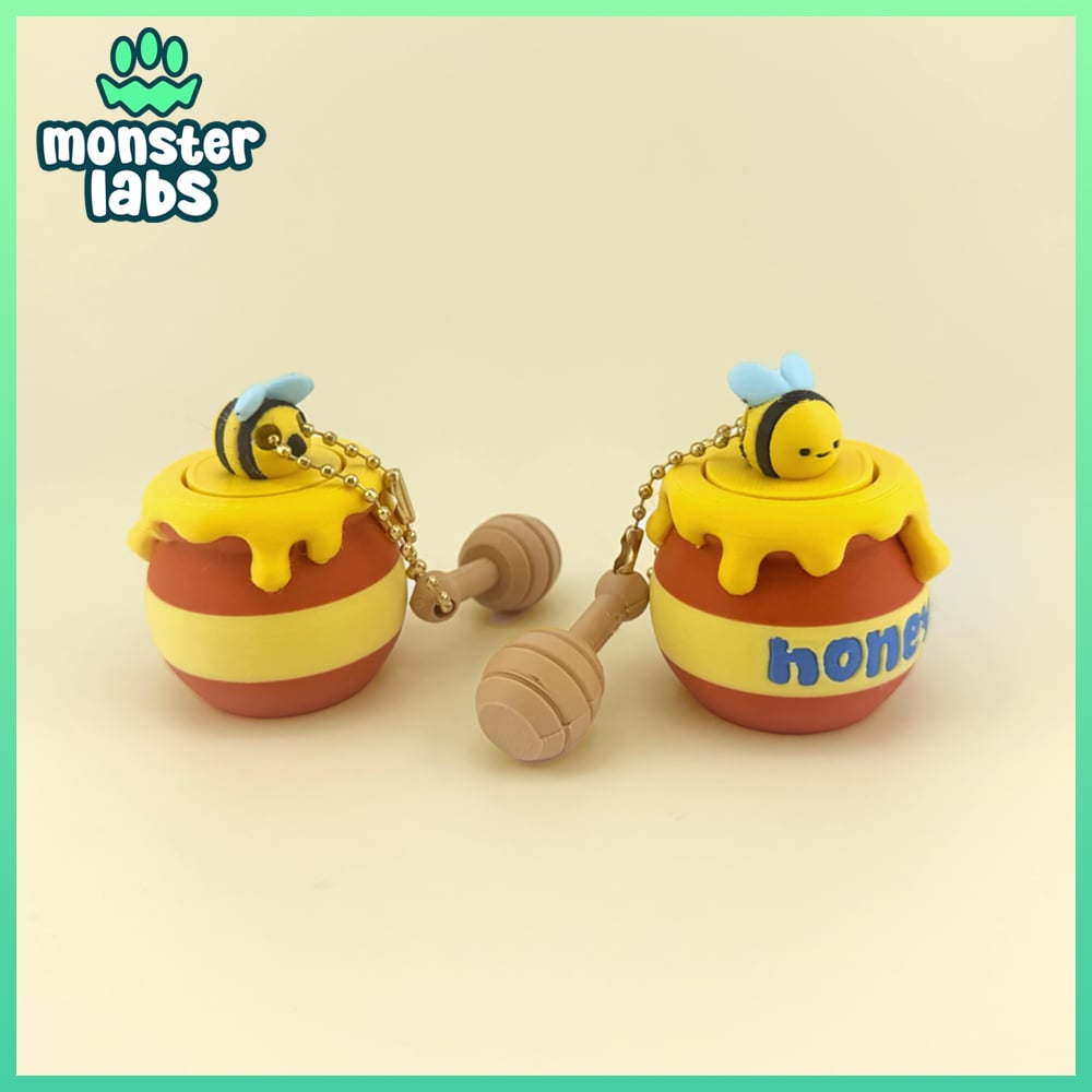 Bee Fidget Clicker Keychain Bundle 3d model