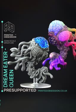 Dream Eater Queen - Weird Shores - PRESUPPORTED - Illustrated and Stats - 32mm scale 3d model