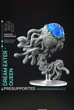 Dream Eater Queen - Weird Shores - PRESUPPORTED - Illustrated and Stats - 32mm scale 3d model