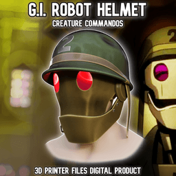 G.I. Robot Cosplay Helmet/Mask Outfit Creature Commandos 3d model