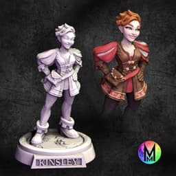 Female Druid - Kinsley the spunky female Druid 3d model
