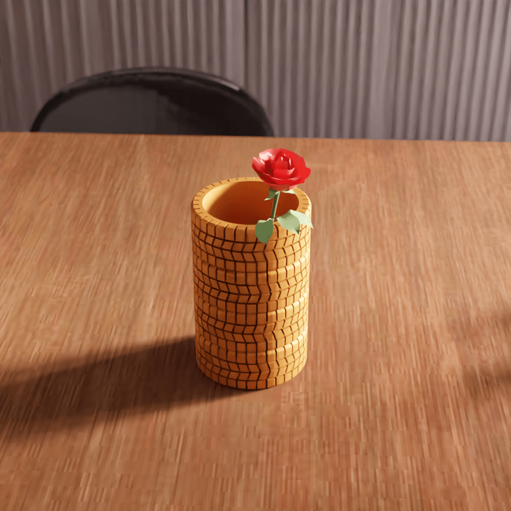 Tire Tread Pattern Desk Organizer & Vase 3d model
