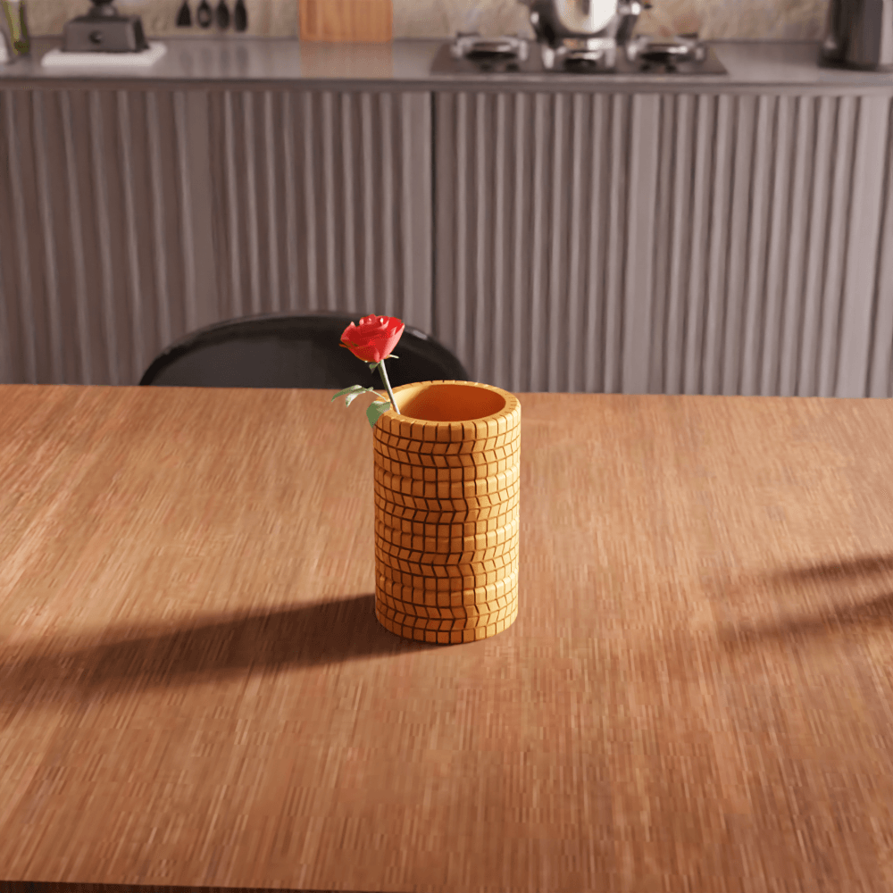 Tire Tread Pattern Desk Organizer & Vase 3d model