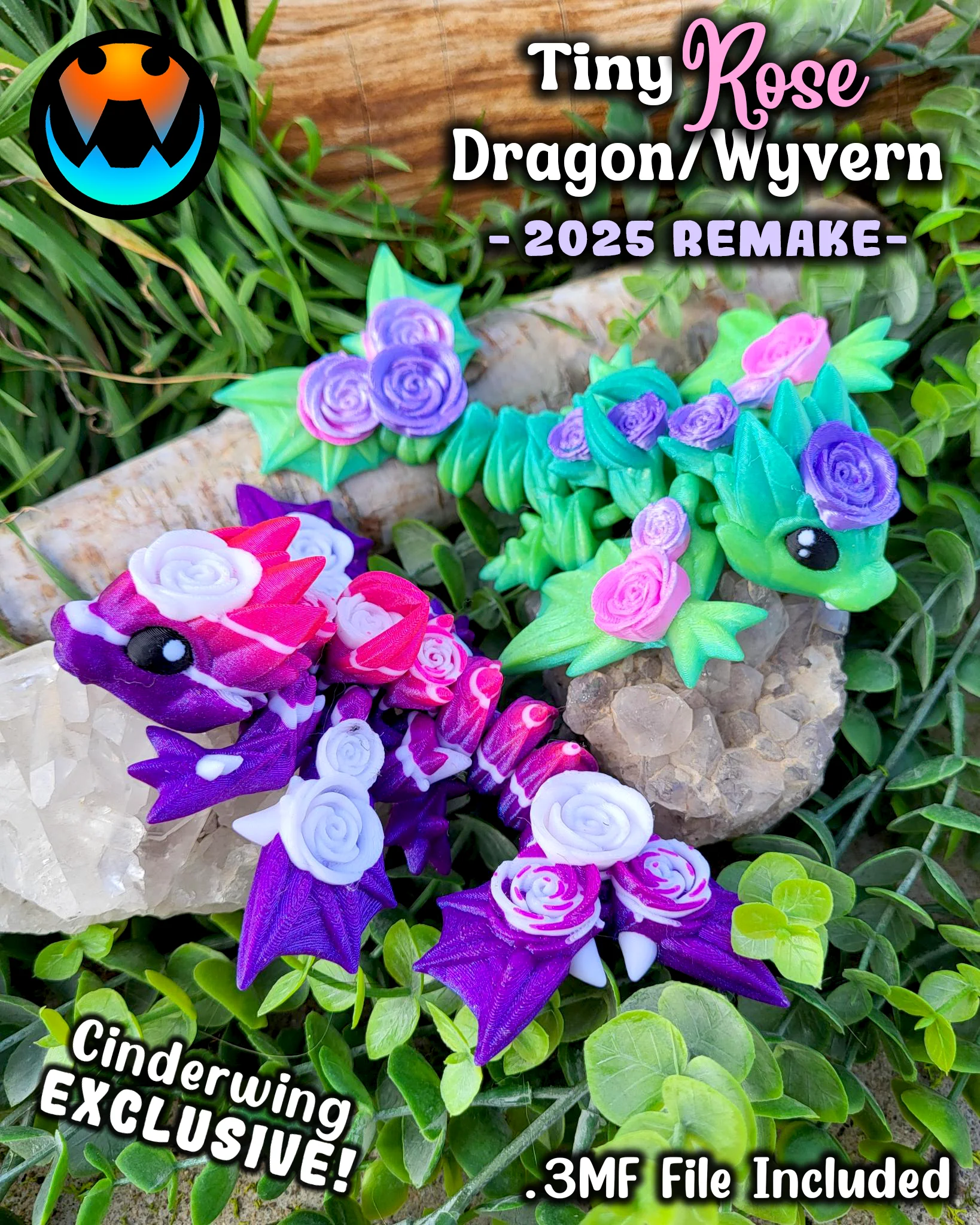 Tiny Rose Dragon and Wyvern 2025 Edition 3d model