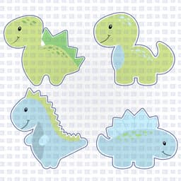 Dino Cookie Cutter Set - 8.5cm 3d model