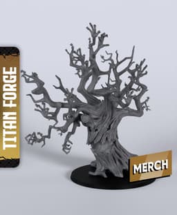 Bad Tree - With Free Dragon Warhammer - 5e DnD Inspired for RPG and Wargamers 3d model