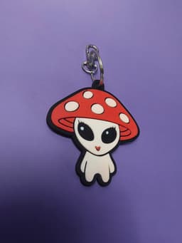Cute Alien Mushroom Keychain 3d model
